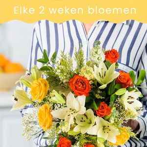 A seasonal bouquet every two weeks
