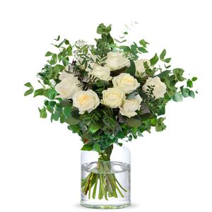 White roses bouquet